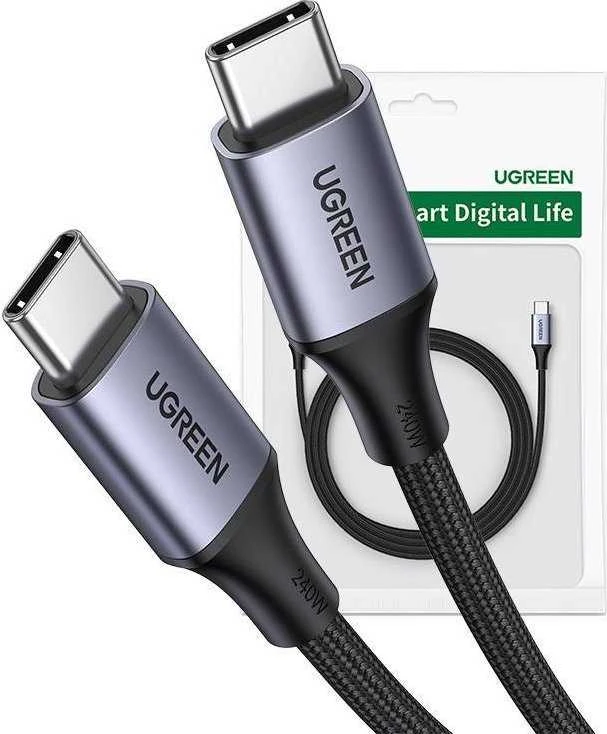 Laidas USB-C į USB-C UGREEN 15311, 1m (pilkas)