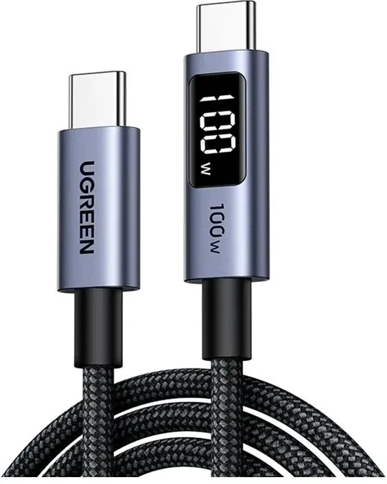 Kabelis USB Ugreen USB-C - USB-C 1 m Juodai-pilka (UGR5962)