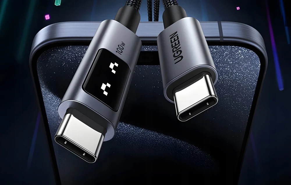 UGREEN Uno USB-C į USB-C kabelis, Power Delivery (PD), 5A / iki 100W greitasis įkrovimas, 2 m