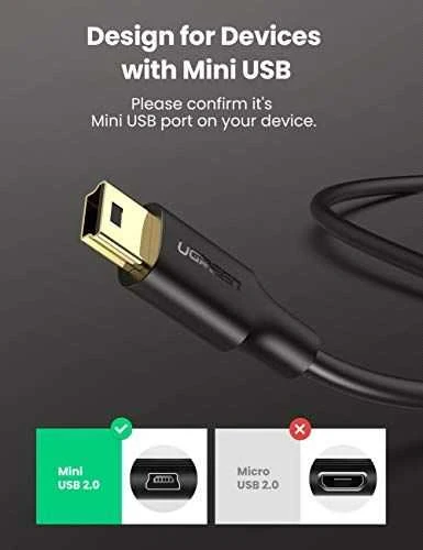 UGREEN USB – mini USB kabelis US132 3m