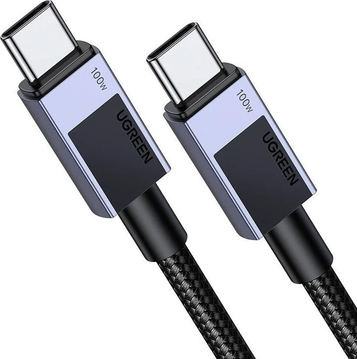 UGREEN USB-C – USB-C kabelis, PD greitasis įkrovimas, pilkas, 0.5m