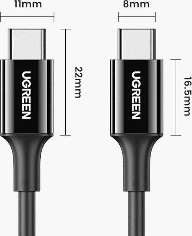 UGREEN USB2.0 Type-C į Type-C 1m (balta)