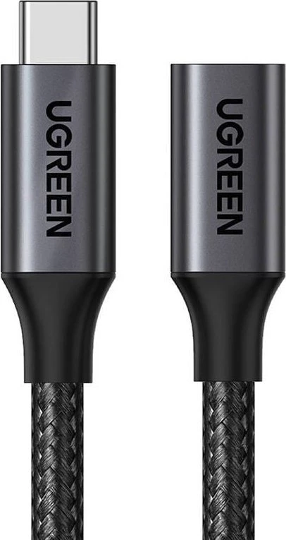 Kabelis ilgiklis USB C kištukas - USB C lizdas USB3.2 100W 1m 10Gbps juodas US372 UGREEN