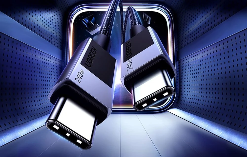 Ugreen ML USB įkrovimo laidas USB-C į USB-C PD L512 (pilkas), 2 m