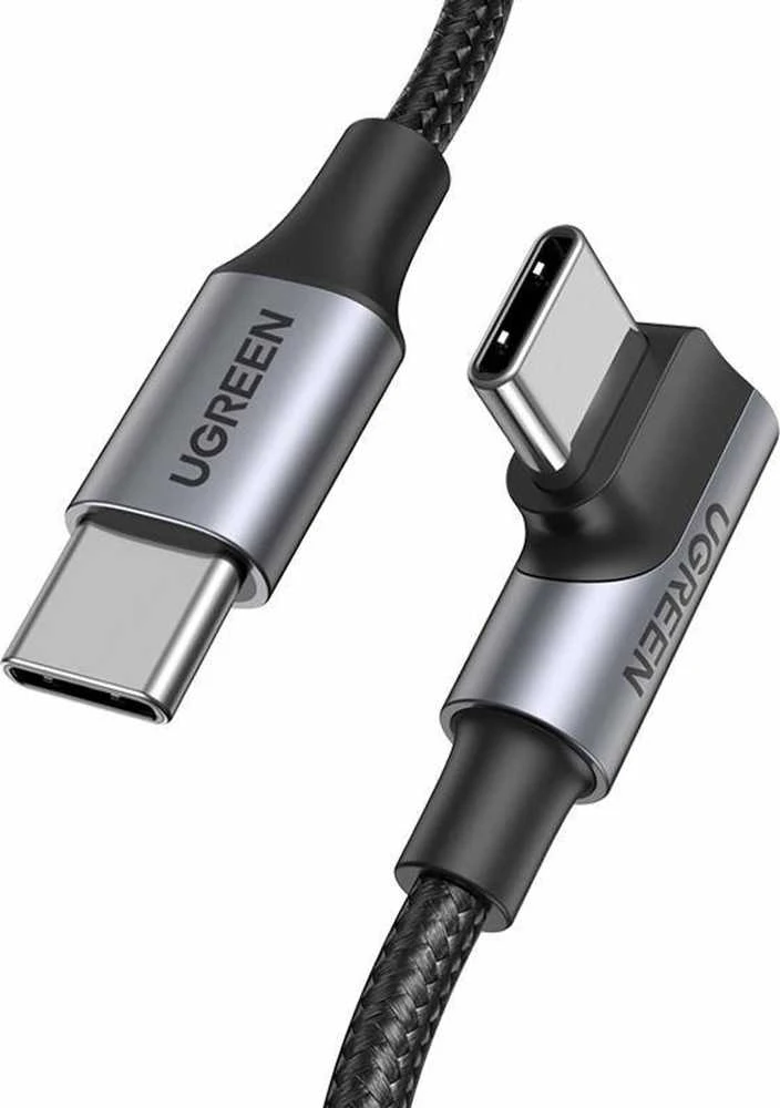 Kampinis kabelis USB-C į USB-C UGREEN US334 5A, PD 100W, 2m (juodas)