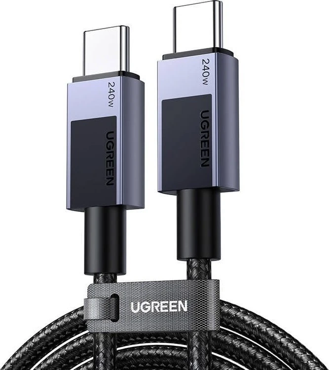 Ugreen ML USB įkrovimo laidas USB-C į USB-C PD L512 (pilkas), 2 m