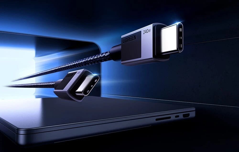 Ugreen ML USB įkrovimo laidas USB-C į USB-C PD L512 (pilkas), 2 m