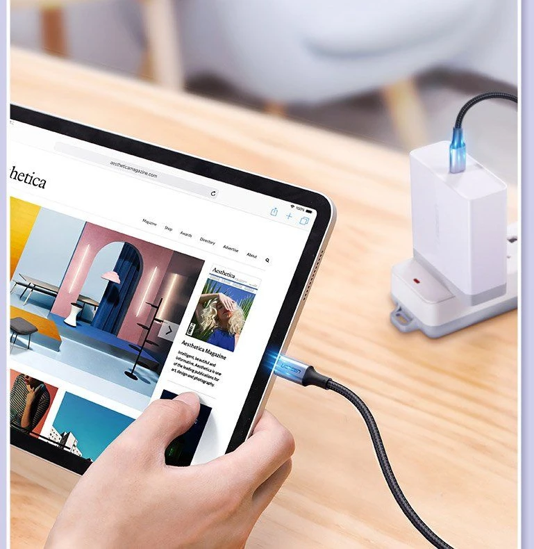 USB C į USB C laidas UGREEN US316, 100W, 2m - juodas