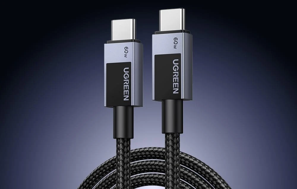 Kabelis USB Ugreen USB-C - USB-C 3 m Juodai-pilka