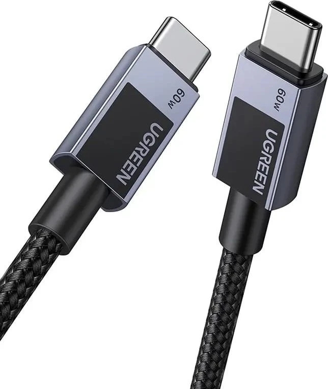 Kabelis USB Ugreen USB-C - USB-C 3 m Juodai-pilka