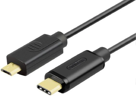 Unitek USB-C - microUSB 1.0m juoda