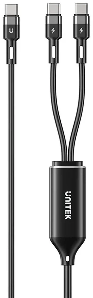 UNITEK USB-C 2-in-1 PD 100W silikoninis laidas 1,8 m