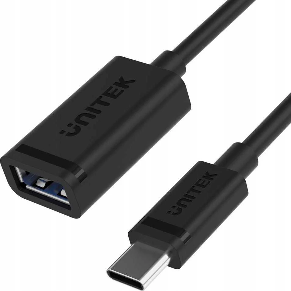 Laido adapteris Unitek (C476BK-1M) USB-C (M) – USB-A (F) 10Gbps 60 W