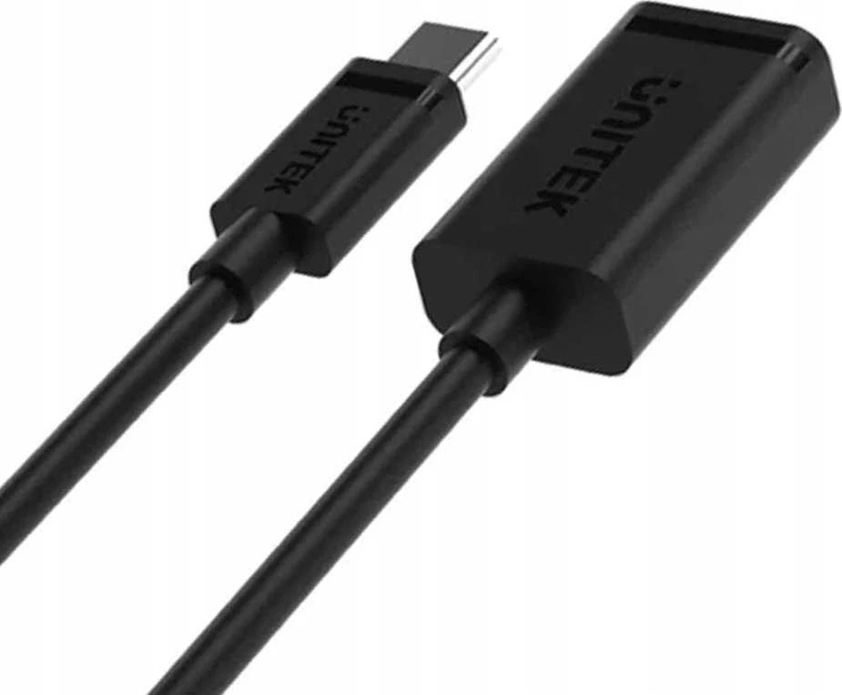 Laido adapteris Unitek (C476BK-1M) USB-C (M) – USB-A (F) 10Gbps 60 W