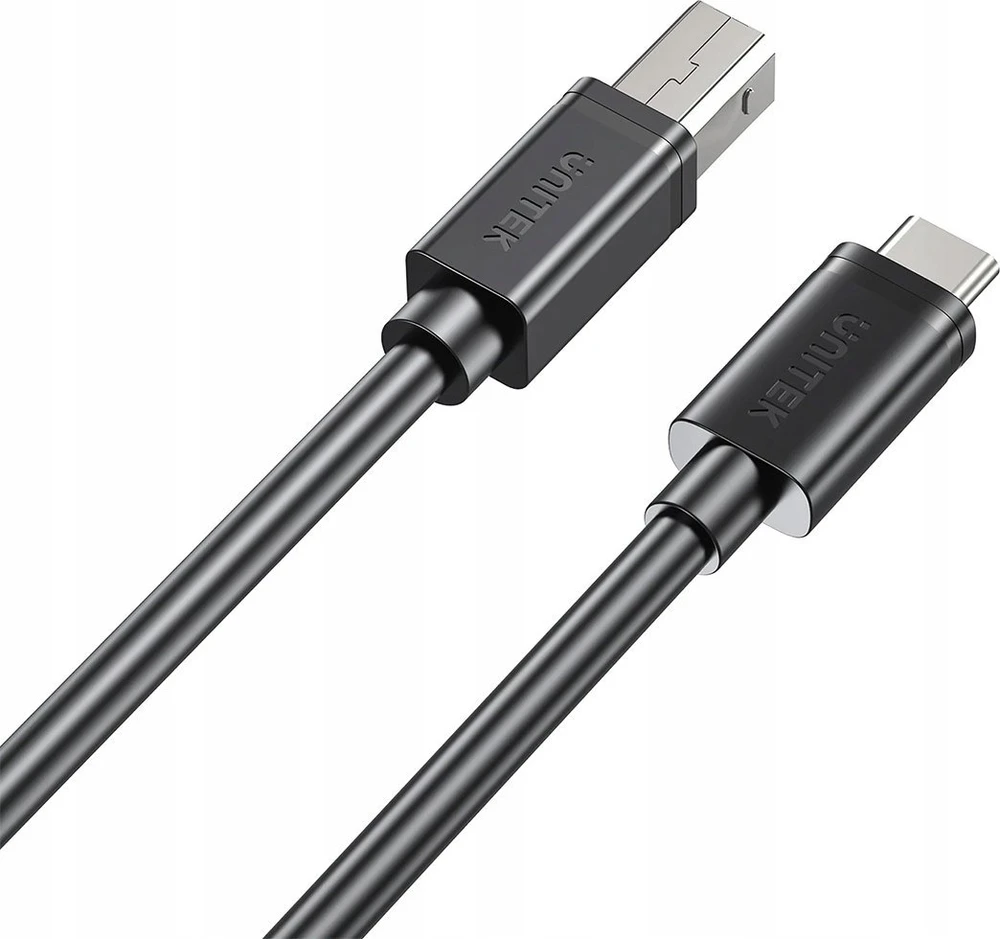 Unitek kabelis do drukarki USB C na USB B 2.0 juoda 1m