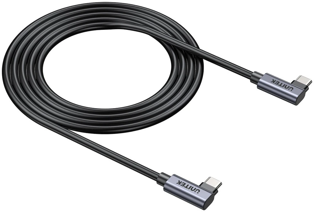 UNITEK C14147ABK01-0.5M - USB C 90°/90° PD 100W M/M 1M