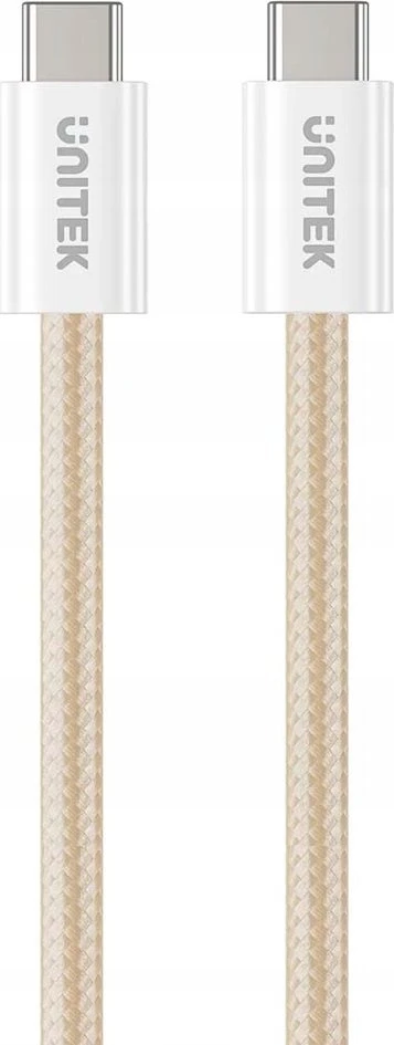 Unitek Kabelis pintas magnetiškai ištraukiamas USB C PD 100W smėlio spalva 1m