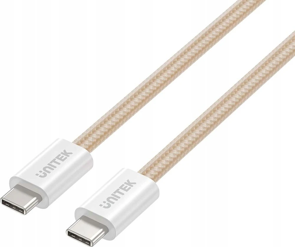 Unitek Kabelis pintas magnetiškai ištraukiamas USB C PD 100W smėlio spalva 1m