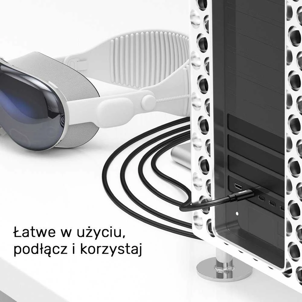 „Unitek VR Link Pro“ USB-C–C laidas palaiko 5 Gps ir 60 W galią