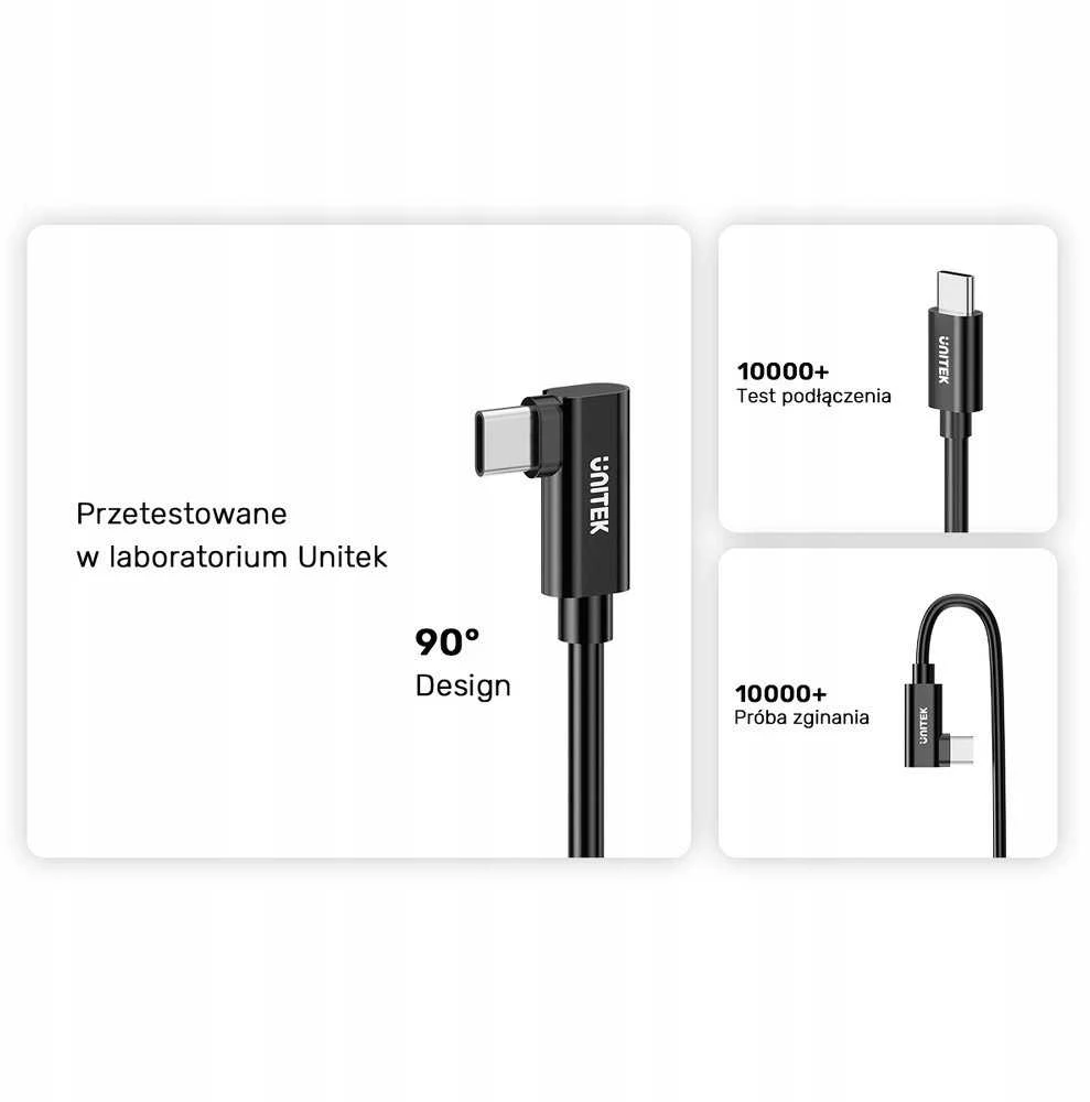 „Unitek VR Link Pro“ USB-C–C laidas palaiko 5 Gps ir 60 W galią
