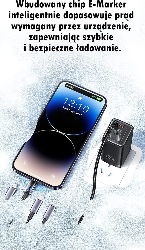 USAMS kabelis 4in1 2xUSB-C/Lightning/MicroUSB 15W 1.2m aliuminio lydinio duomenų kabelis Sufeng serijos SJ739US