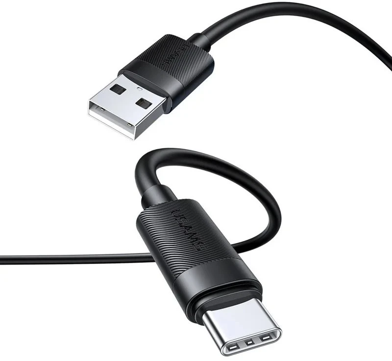 Kabelis USAMS U94 18W USB-C į USB-A 1m juodos spalvos