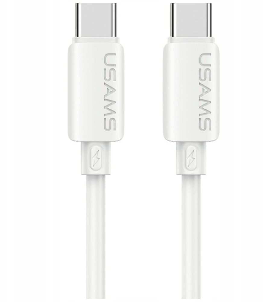 Kabelis USAMS U98 30W 3A Silicone Fast Charging USB-C į Lightning baltas