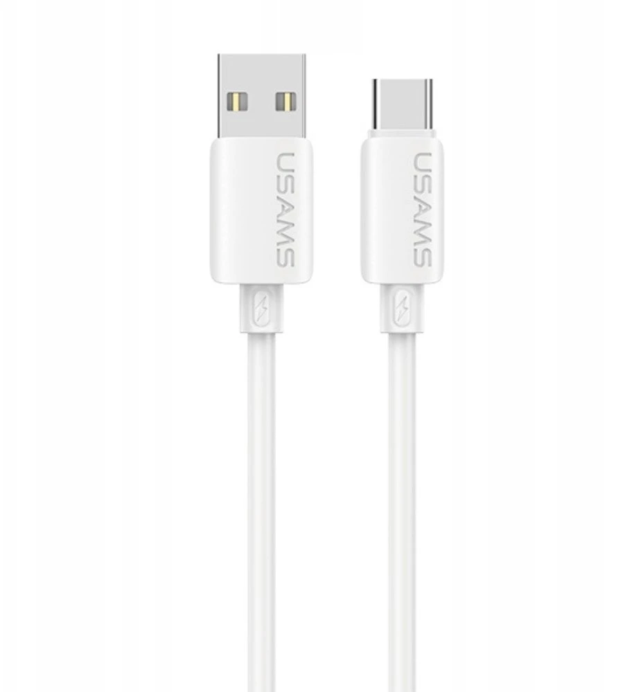 Kabelis USAMS U98 3A Silicone Fast Charging USB-C baltos spalvos