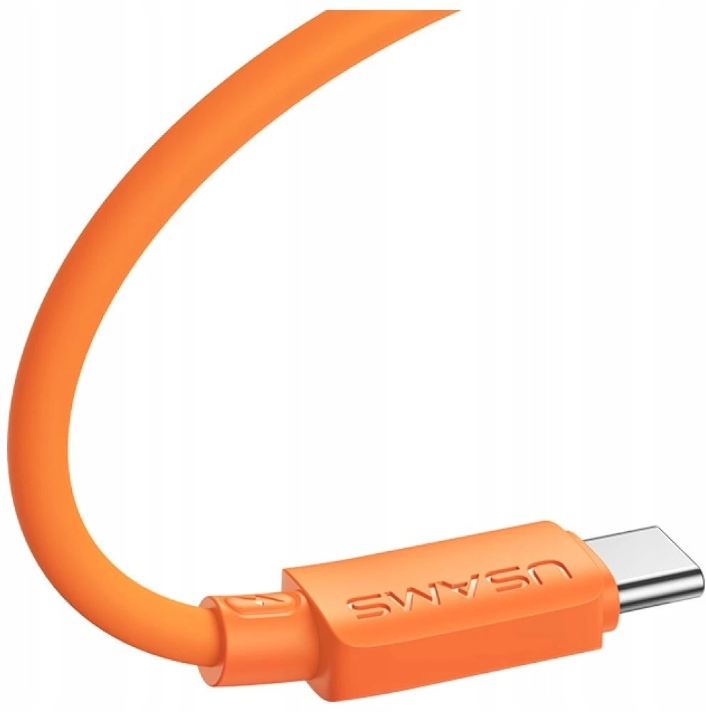 Kabelis USAMS U98 3A Silicone Fast Charging USB-C oranžinės spalvos