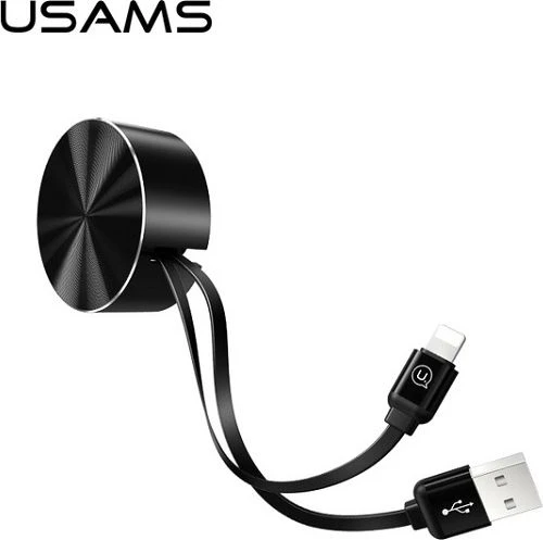 USAMS Kabelis zwijany U-Bin Lightning 1m.2A juoda/juodas IPUSBZH01 (US-SJ150)
