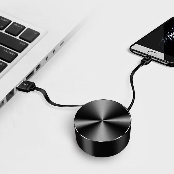 USAMS USB-C U-Bin jungties kabelis 1 m. 2 ausinės/juodas TCUSBZH01 (US-SJ164)