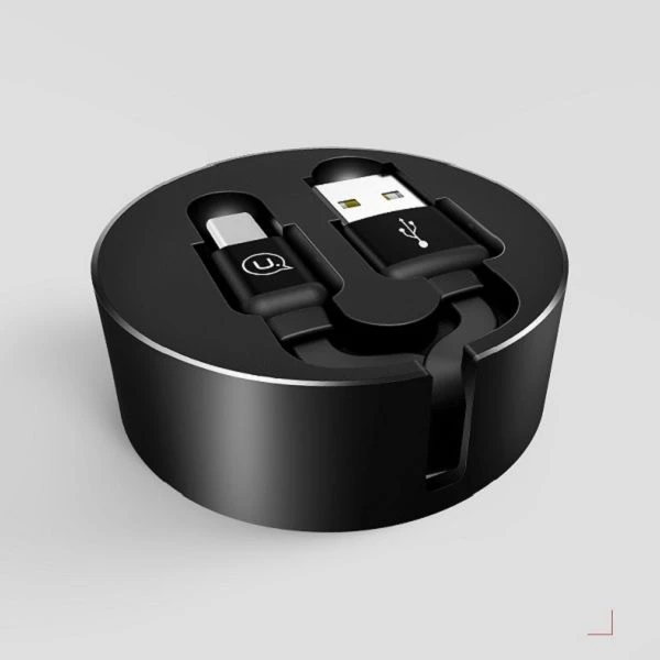 USAMS USB-C U-Bin jungties kabelis 1 m. 2 ausinės/juodas TCUSBZH01 (US-SJ164)