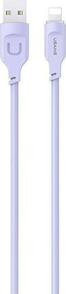 USAMS Lightning kabelis 2.4A 1.2m greito įkrovimo Lithe Series violetinis SJ565USB03 (US-SJ565)