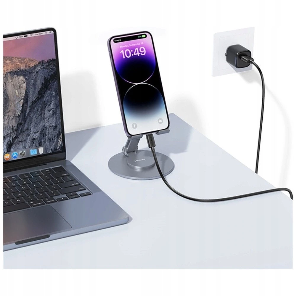 Kabelis USAMS KY Series US-SJ694 2.4A Lightning į USB-A 2m baltas