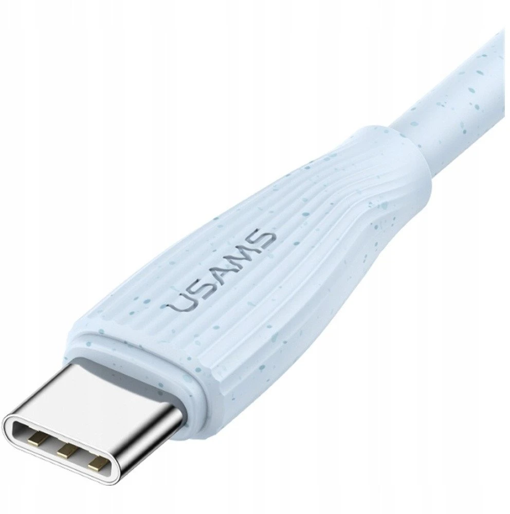 Kabelis USAMS Žalias Series SJ714 18W 3A USB-A į USB-C 1m baltos spalvos