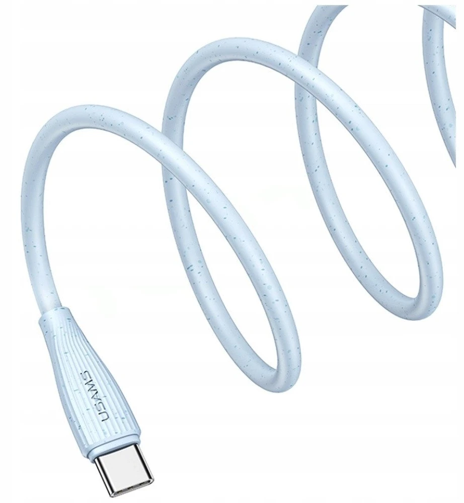 Kabelis USAMS Žalias Series SJ714 18W 3A USB-A į USB-C 1m mėlynas