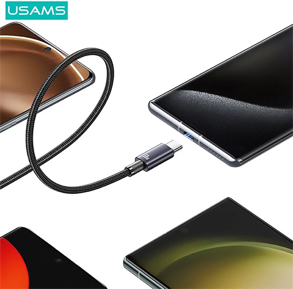 Kabelis USAMS Sufeng Series US-SJ673 66W 6A Greito įkrovimo USB-C į USB-A 1.2m tamsinti