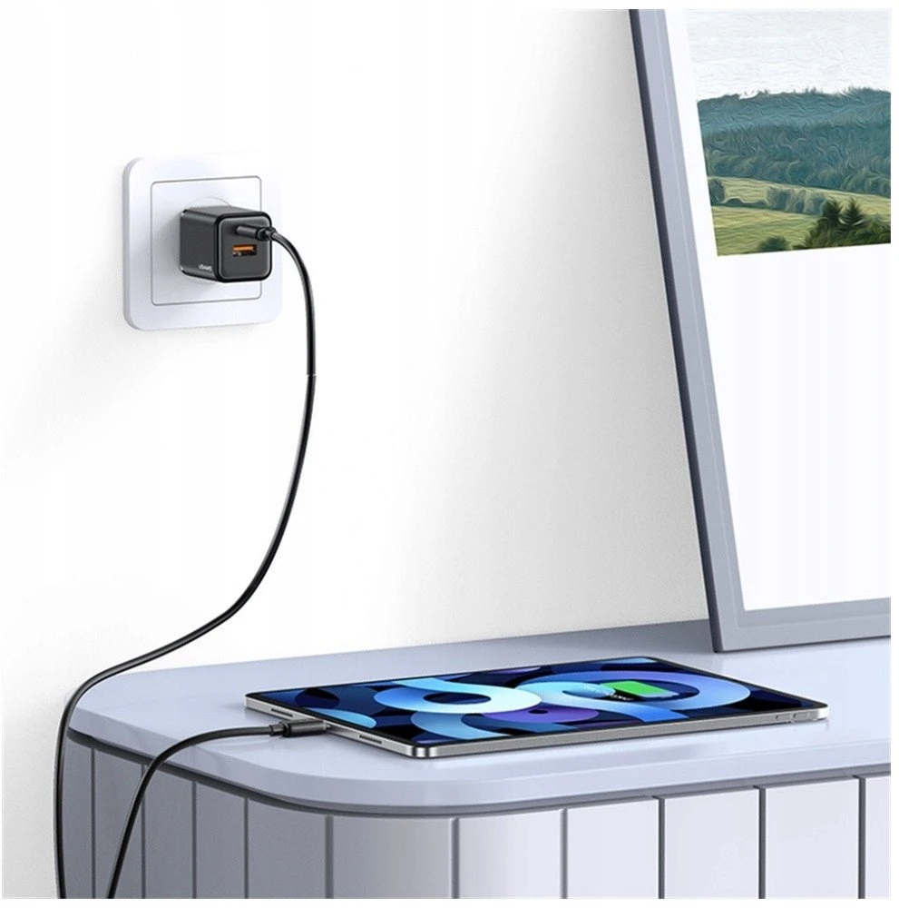 Kabelis USAMS KY Series US-SJ692 30W USB-C į Lightning 1m baltas