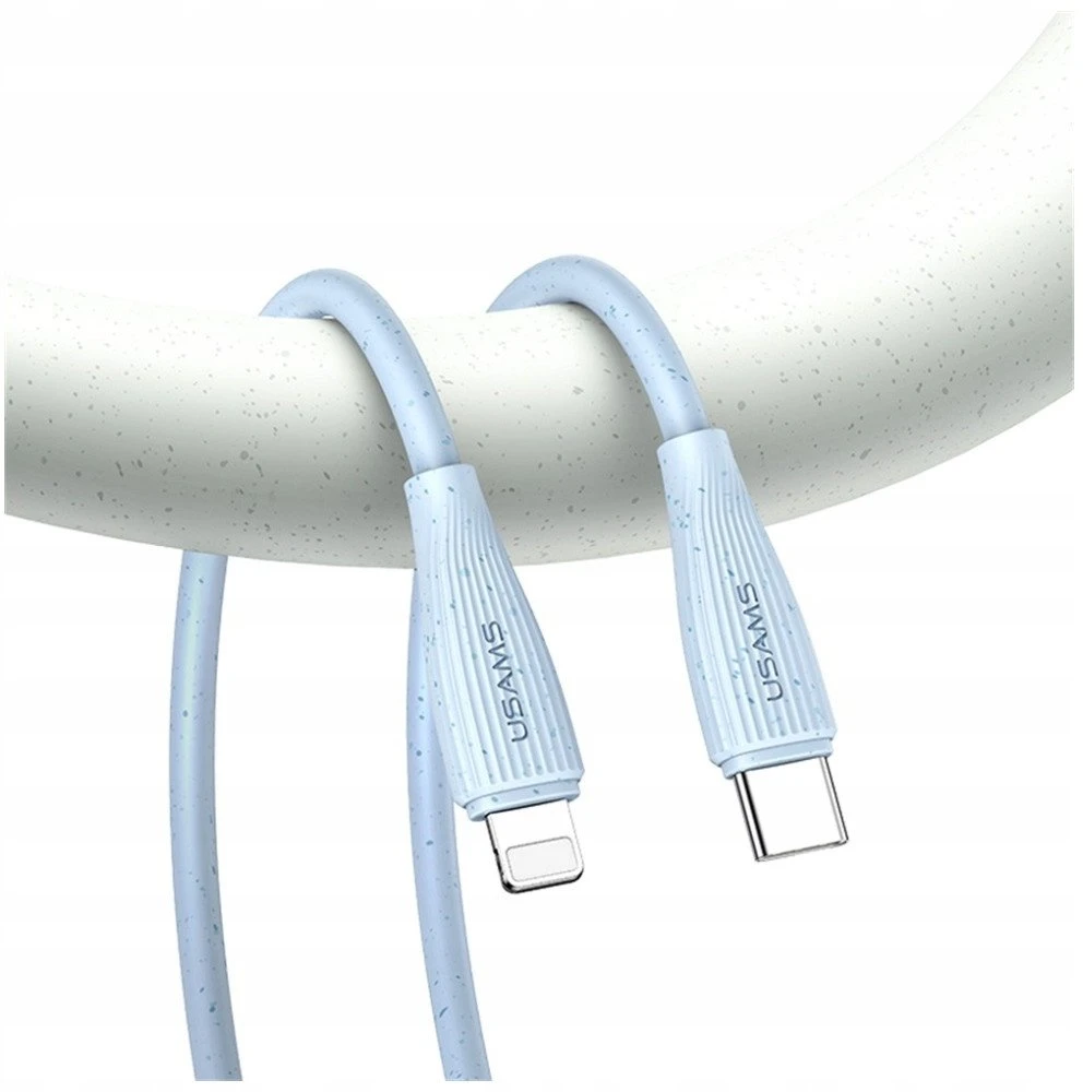 Kabelis USAMS Žalias Series SJ717 30W USB-C į Lightning 1m pink