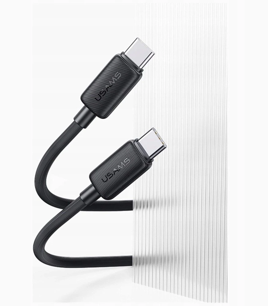 Kabelis USAMS KY Series US-SJ691 60W USB-C į USB-C 1m baltos spalvos