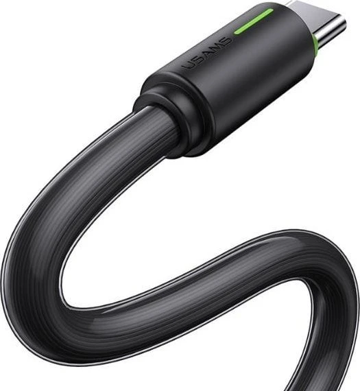 USAMS Kabelis USB-C/USB-C 1m SJ73460W juodos spalvos YU Series SJ734USB01 (US-SJ734)