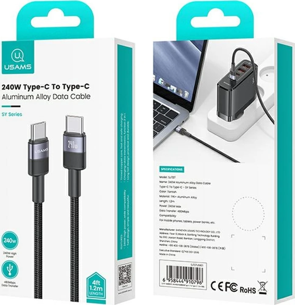 USAMS SY serijos 240W PD tipo C iki C tipo