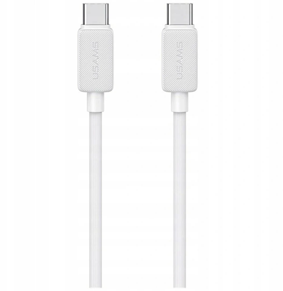 Kabelis USAMS KY Series US-SJ696 60W USB-C to USB-C 2m baltos spalvos