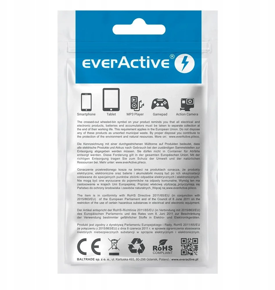 USB-A / USB-C LCD KABELIS everActive CBB-2CBL 200cm 3A