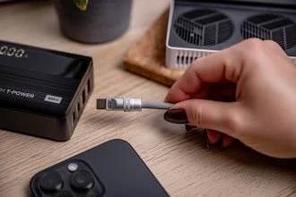 USB-C Laidas - Newell USB-C 100W 2m Silikoninis Pilkas