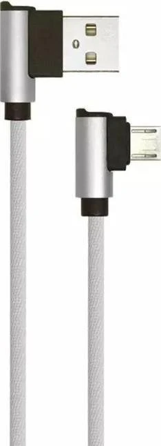V-tac 1m mikro USB laidas, sidabrinis