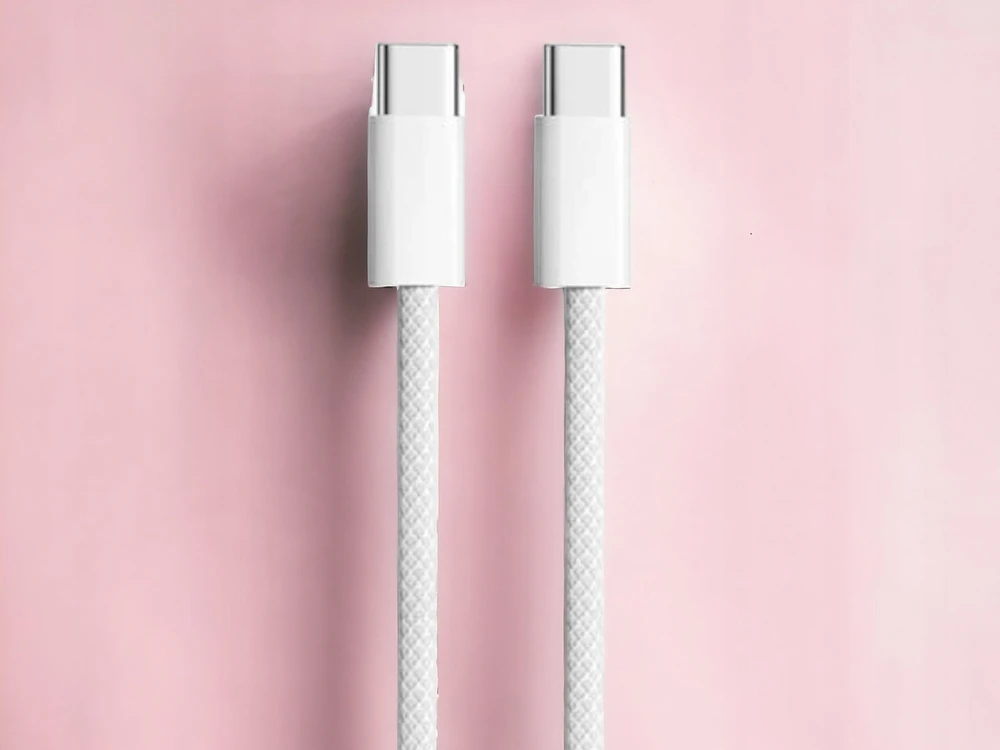 VEGA CABLE A2795 BRAIDED CABLE USB-C TO USB-C 60W 1M Baltas BULK