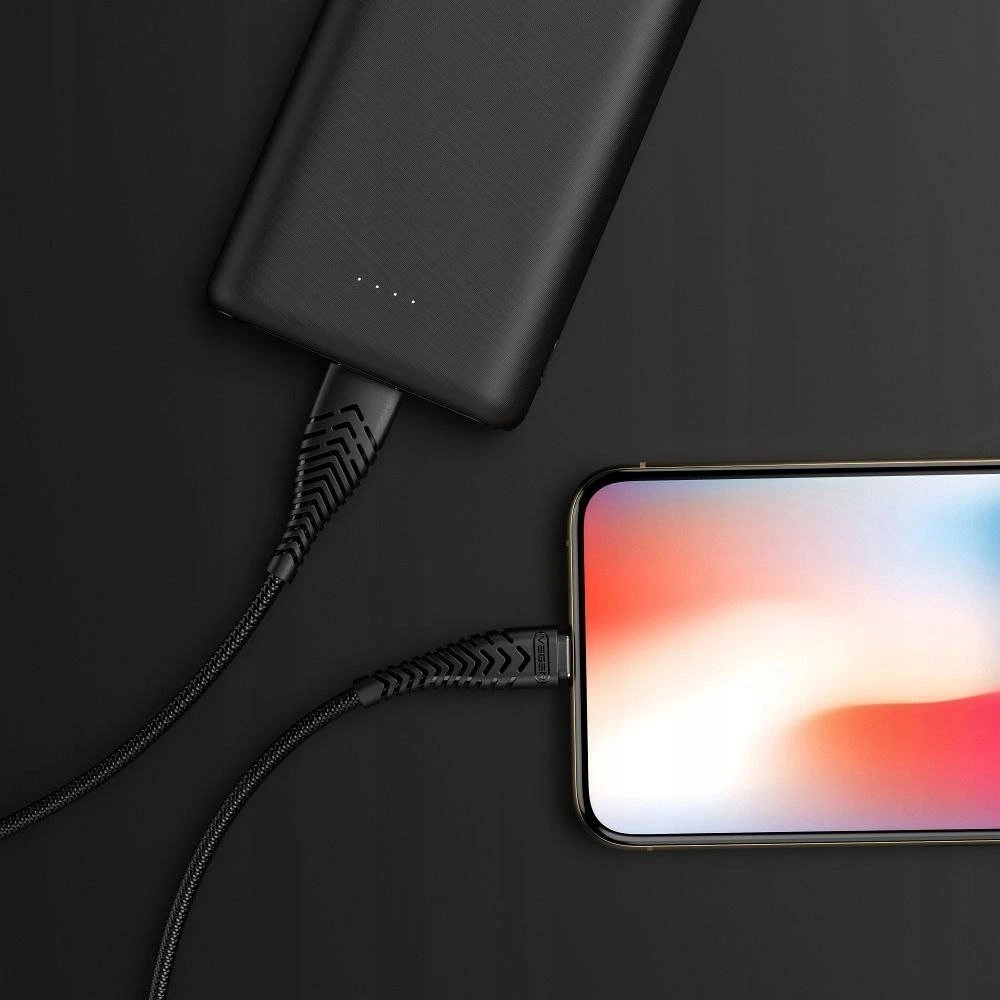 USB A į Lightning kabelis VEGER 2,4A V105 1,2 m juodas