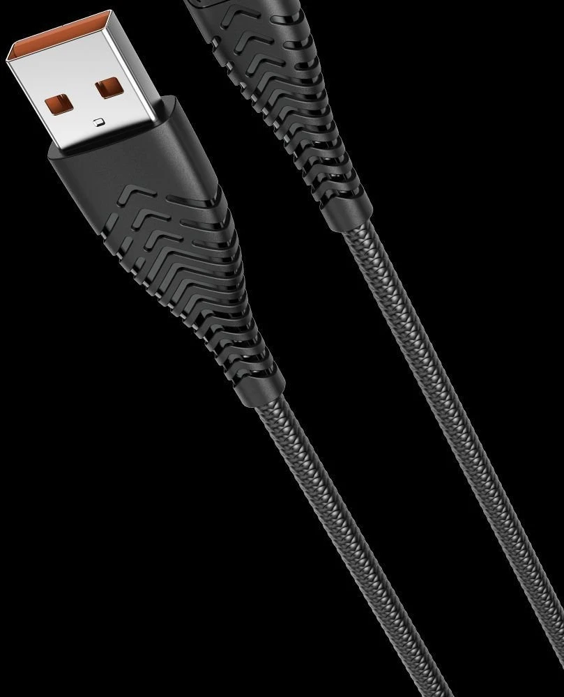 USB A tipo į USB C tipo kabelis VEGER 2,4A V104 1,2 m juodas
