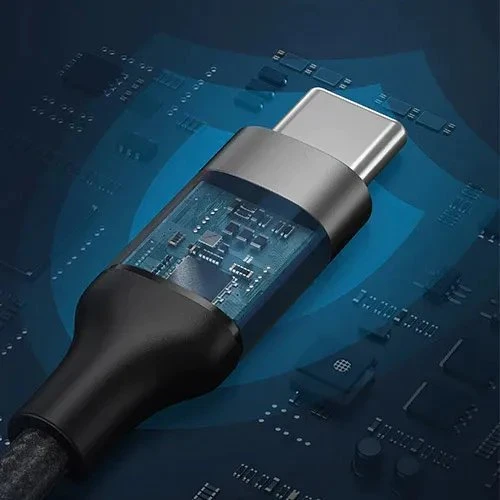 C tipo į C tipo jungtuvas VEGER PD 5A 100W CC02 1,5 m juodas